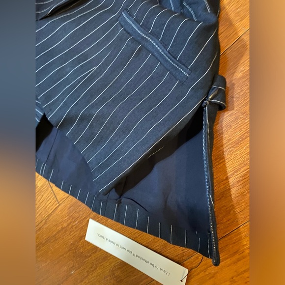 Reformation Top Delanie Midnight Stripe Size 6 Brand New NWT $168 - Picture 9 of 10